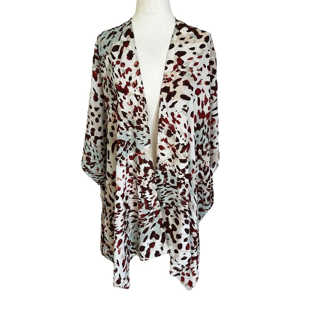 Maurices Multicolor Animal Print Kimono Cover Up Women One Size | 37-5